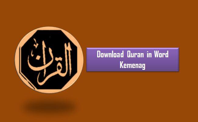 Download Quran in Word Kemenag